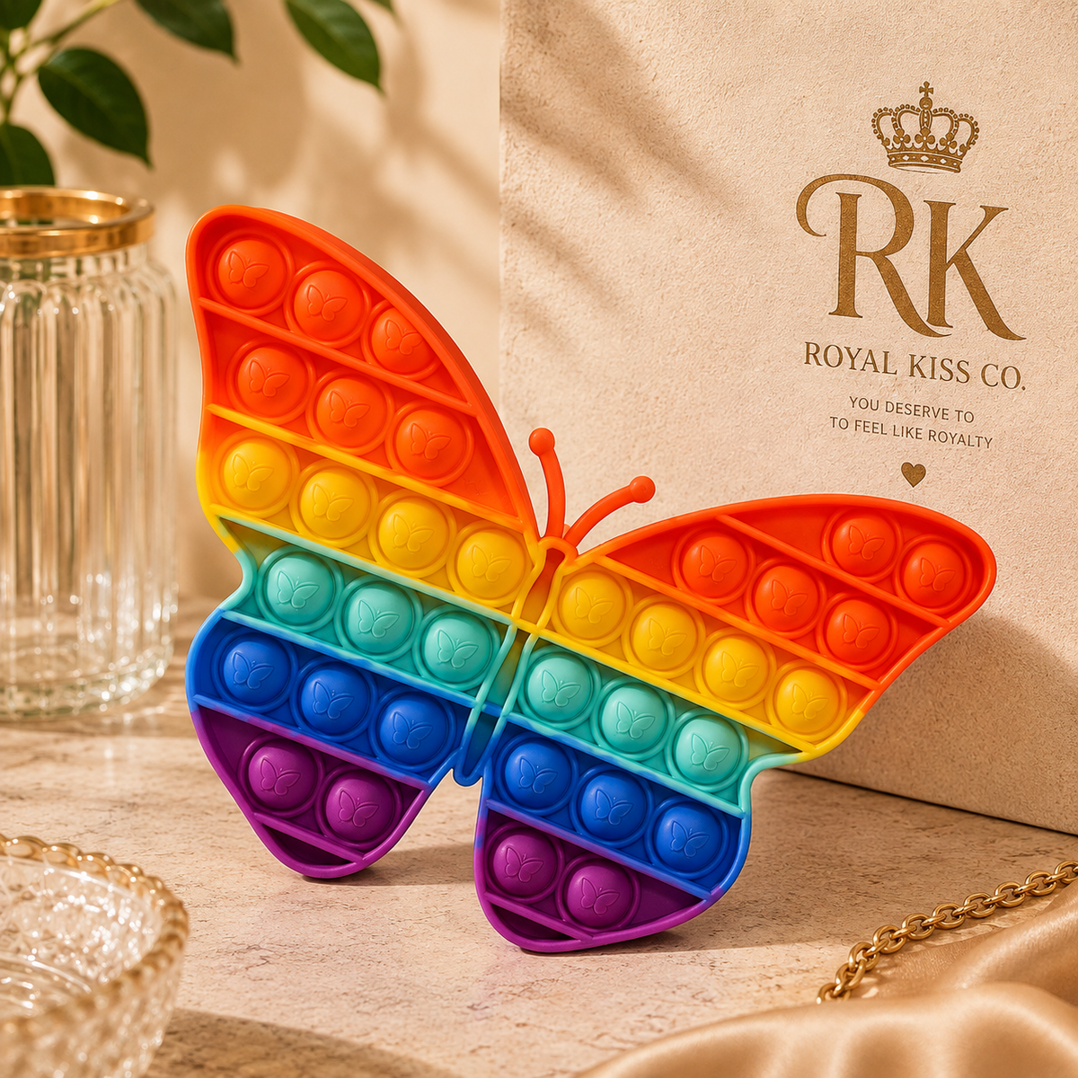 Royal Rainbow Butterfly Pop-It